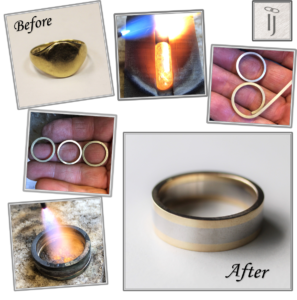 Signet ring made into a wedding band
