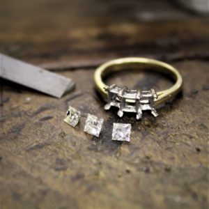 Trio of diamonds being replaced